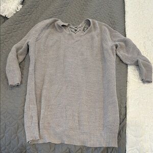 Light Gray V-Neck Sweater size Medium